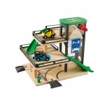 Garaj cu lift pe 3 nivele din lemn cu sina de tren